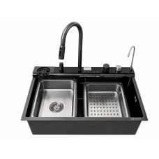 Мийка KRAFT Handmade 680*450*230 Nano Black Decor (6846WF-4 BL D)
