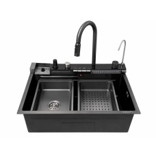 Мийка KRAFT Handmade 680*450*230 Nano Black Decor (6846WF-3 BL D)