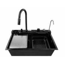 Мийка KRAFT Handmade 750*460*230 Nano Black Decor (7546WF-FC3)