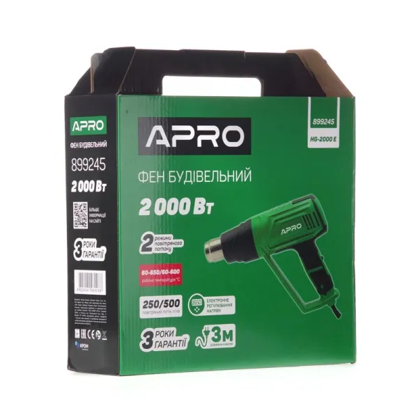 APRO Фен будівельний HG-2000 E