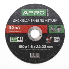 Диск відрізний по металу APRO 150x1.6x22,23мм