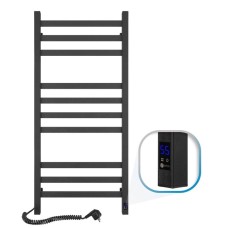 Рушникосушка електрична Авангард 480х1000 ЧОРНА Sensor (Ліва, 152Вт)