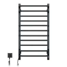 Рушникосушка електрична Грандіс 480х800 ЧОРНА Sensor (Права, 223Вт)