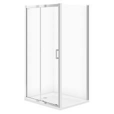 Душова штора Cersanit BASIC 100*80*185 прозоре скло 4,5мм
