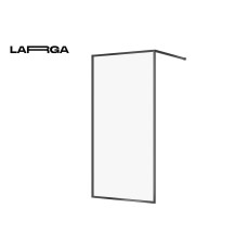 Душова кабіна типу Cersanit WALK-IN LARGA 100x200, профіль чорний