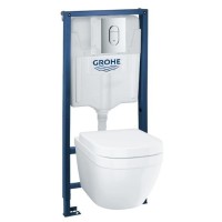 Комплект унітазу підвісного з інсталяцією Grohe Solido 4 в 1 (38528001+38844000+3855800M+39328000