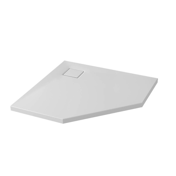 СЕТ B545 душовий піддон п#039;ятикутний TAKO SLIM 90х4 білий глянцевий + сифон