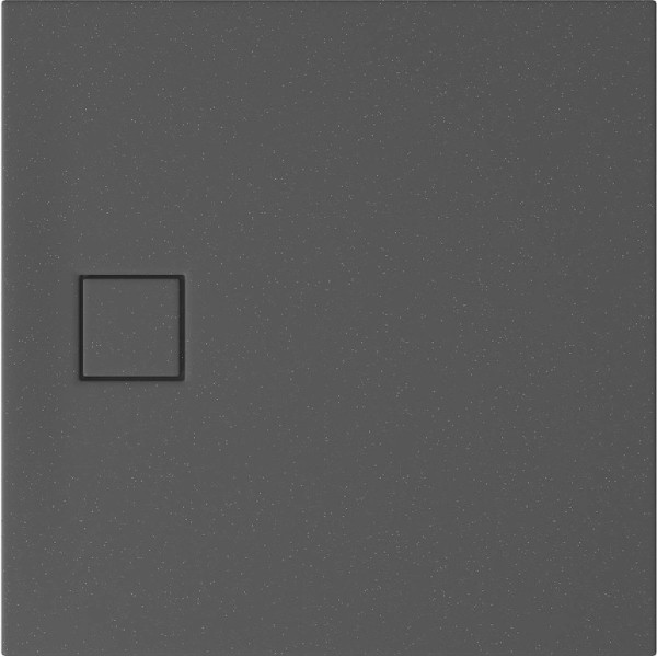 СЕТ B455 душовий піддон квадратний TAKO SLIM 90x4 сірий матовий + сифон