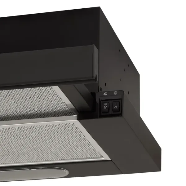 Витяжка кухонна ELEYUS BREEZE 470 60 BL (чорна, телескопічна)