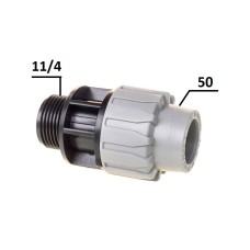Муфта ПЕ Ø50x1 1/4quot;3 (SantehPlast.COS)