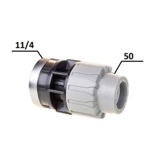 Муфта ПЕ Ø50x1 1/4quot;В (SantehPlast.COS)
