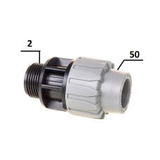 Муфта ПЕ Ø50x2quot;3 (SantehPlast.COS)