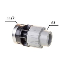 Муфта ПЕ Ø63x1 1/2quot;В (SantehPlast.COS)