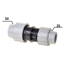 Муфта Перехідна ПЕ Ø50хØ25 (SantehPlast.COS)
