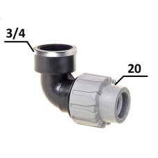 Кутник ПЕ Ø20x3/4quot;В (SantehPlast.COS)