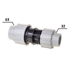 Муфта Перехідна ПЕ Ø63хØ32 (SantehPlast.COS)