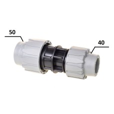 Муфта Перехідна ПЕ Ø50хØ40 (SantehPlast.COS)