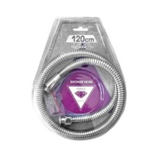 Шланг TOPAZ TSH-6004-120см хром,посилена рухома гайка,(блістер)